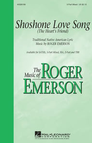 Shoshone Love Song Three-Part Mixed choral sheet music cover Thumbnail